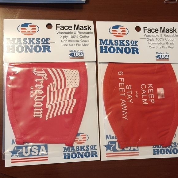 Face Masks 2 for 1 Made in USA NWT - Picture 1 of 6